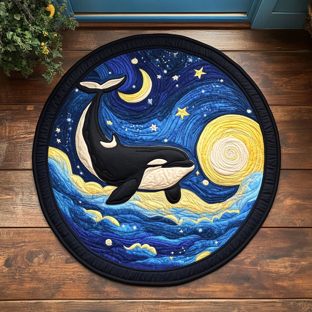 Whale Dream CP0206061CL Quilted Round Mat