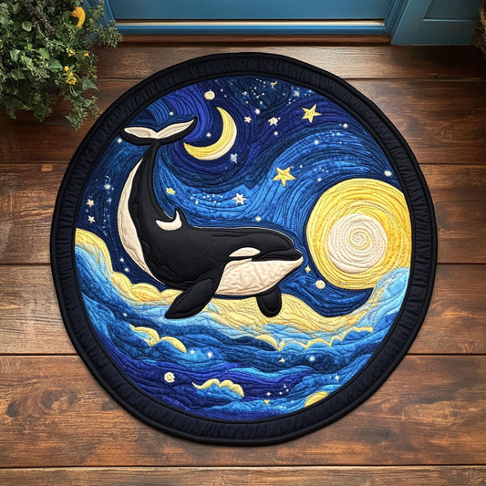 Whale Dream CP0206061CL Quilted Round Mat