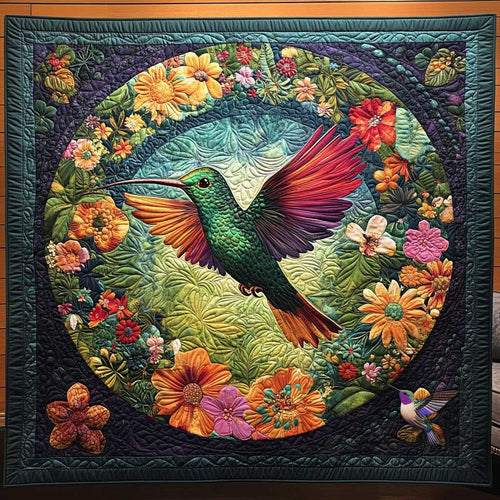 Hummingbird's Blooming Heart WN0910132CL Quilt