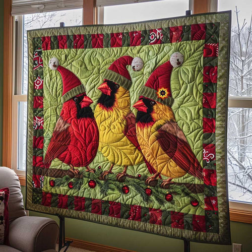 Cardinals In Christmas WP1810009CL Quilt