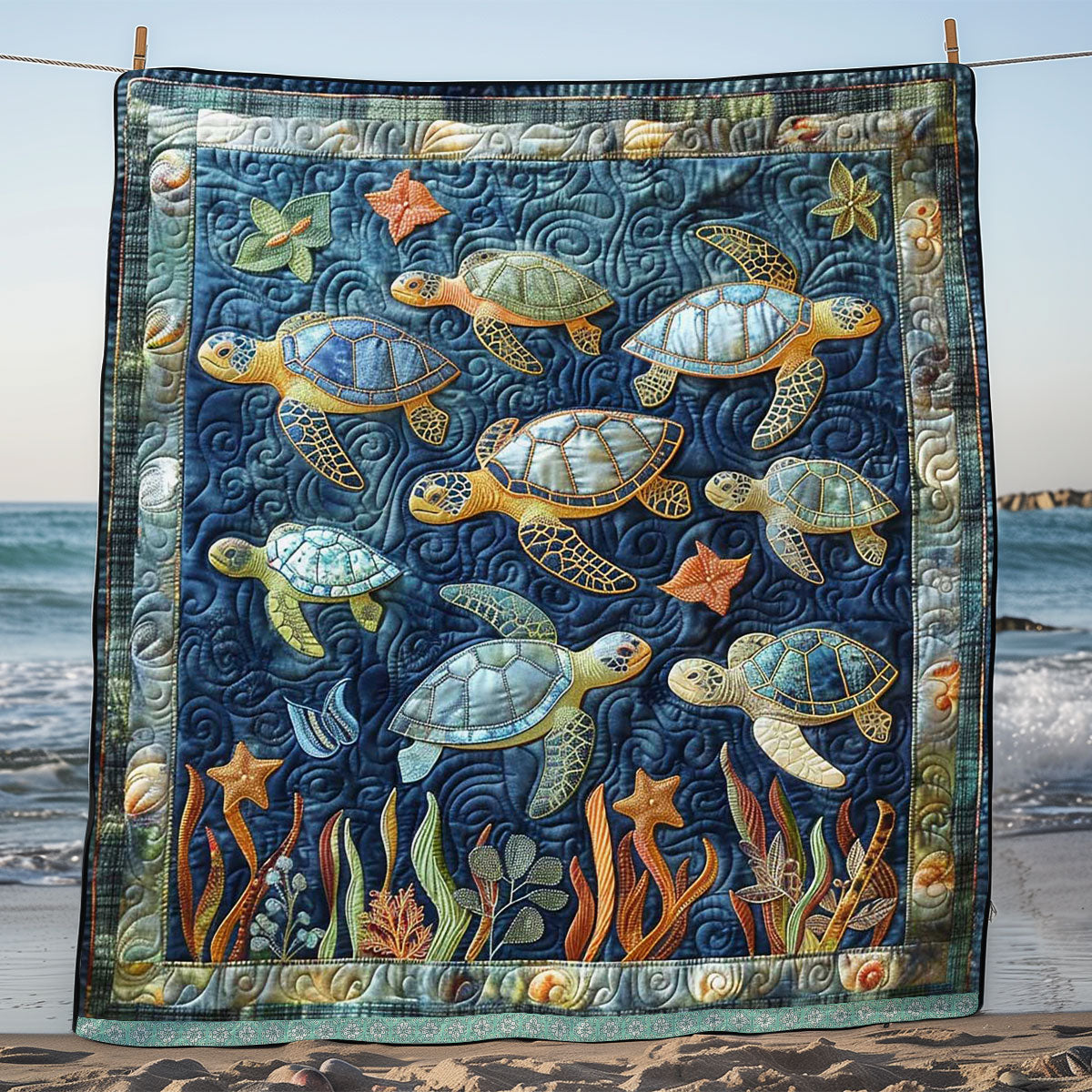 Sea Turtle WJ1209026CL Quilt