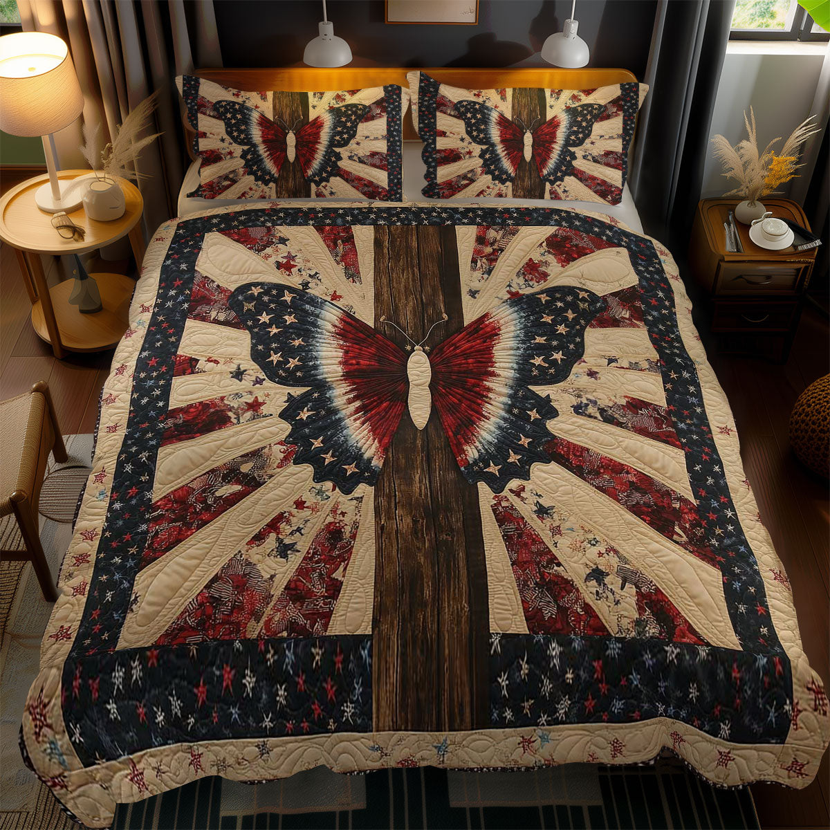 Patriotic Butterfly WN3012072CL Duvet Cover Set