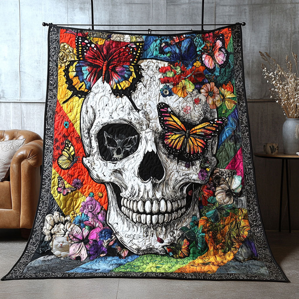 Flower Skull WU2610019CL Quilt