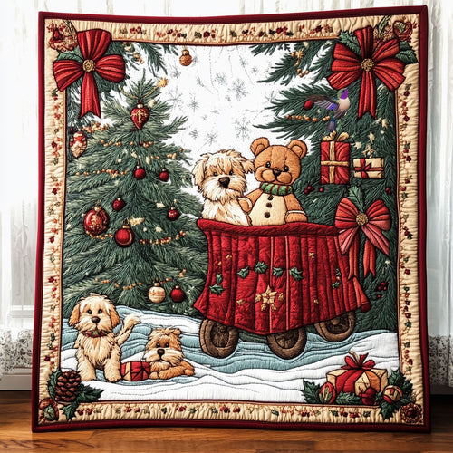 Christmas Holiday Dog WY1810007CL Quilt