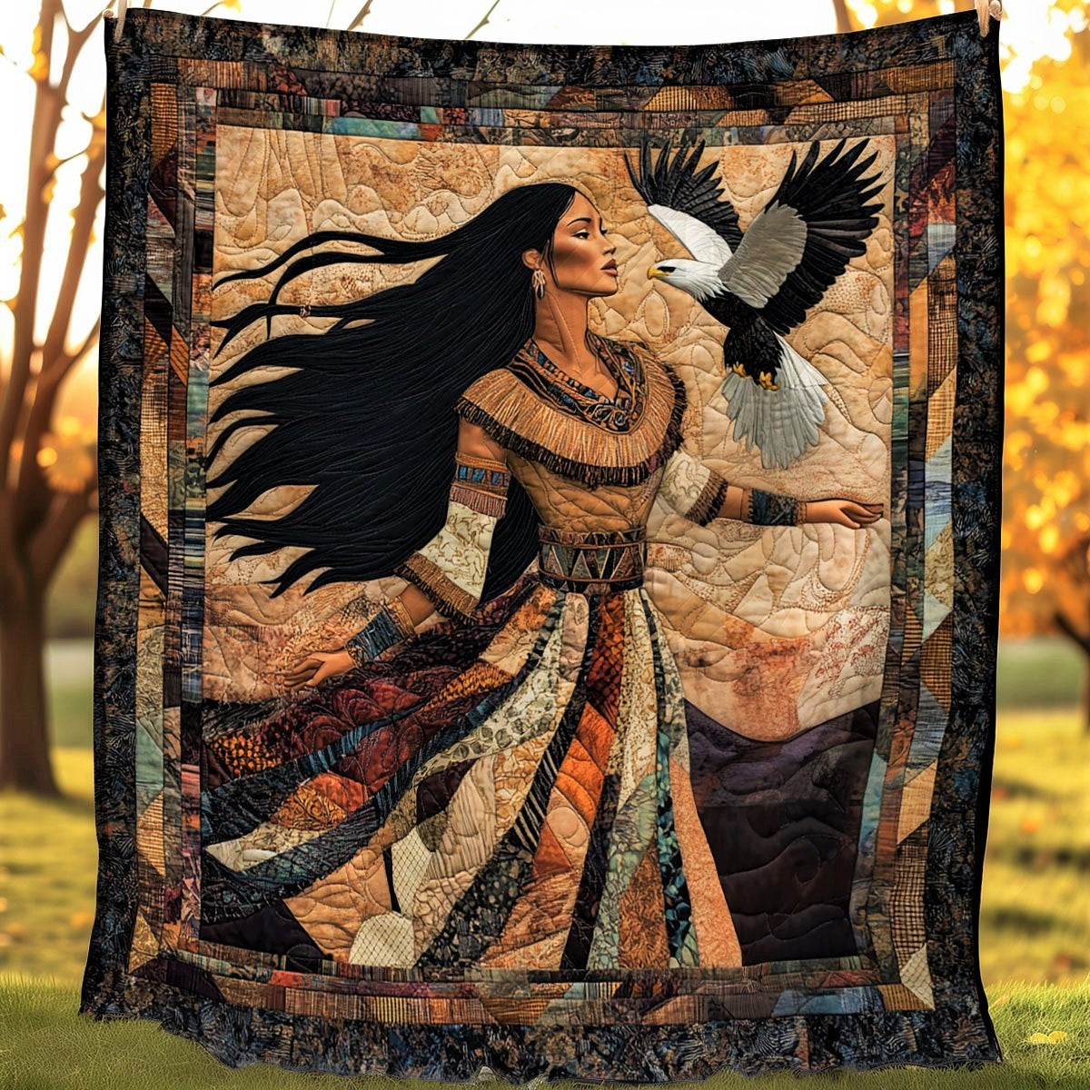 Native American Pocahontas XB0403020CL Quilt