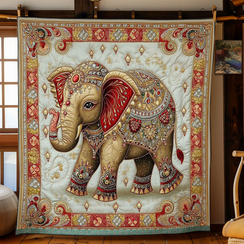 Elephant India Pattern WX0612022CL Quilt