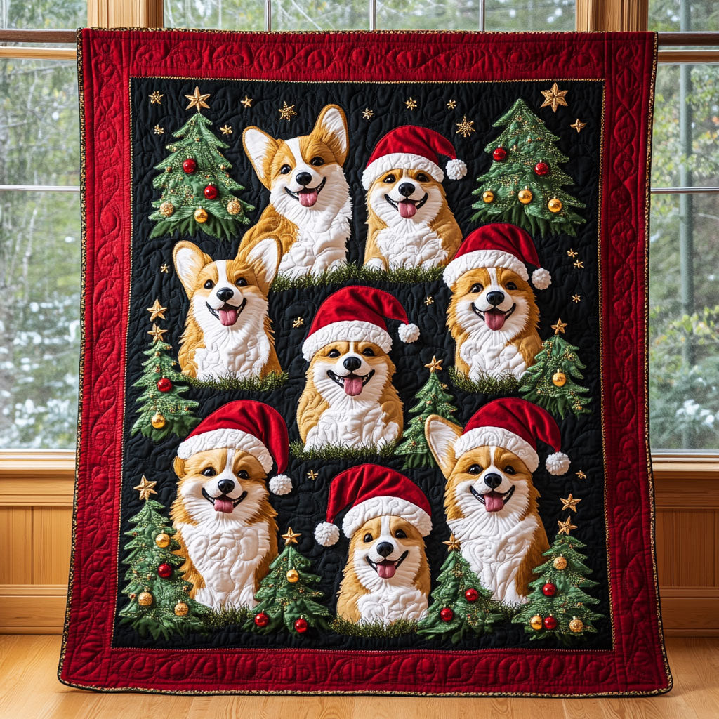 Corgi Christmas CW2310028CL Quilt