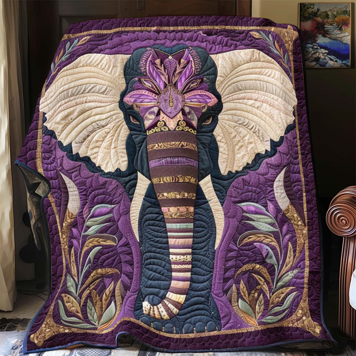 Elephant Elegance YR0301013CL Quilt