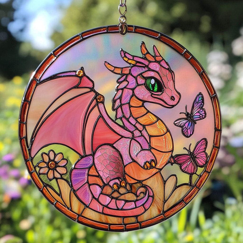 Pink Dragon WT1403003CL Suncatcher