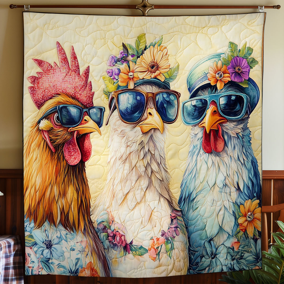 Lady Chicken WY3110029CL Quilt