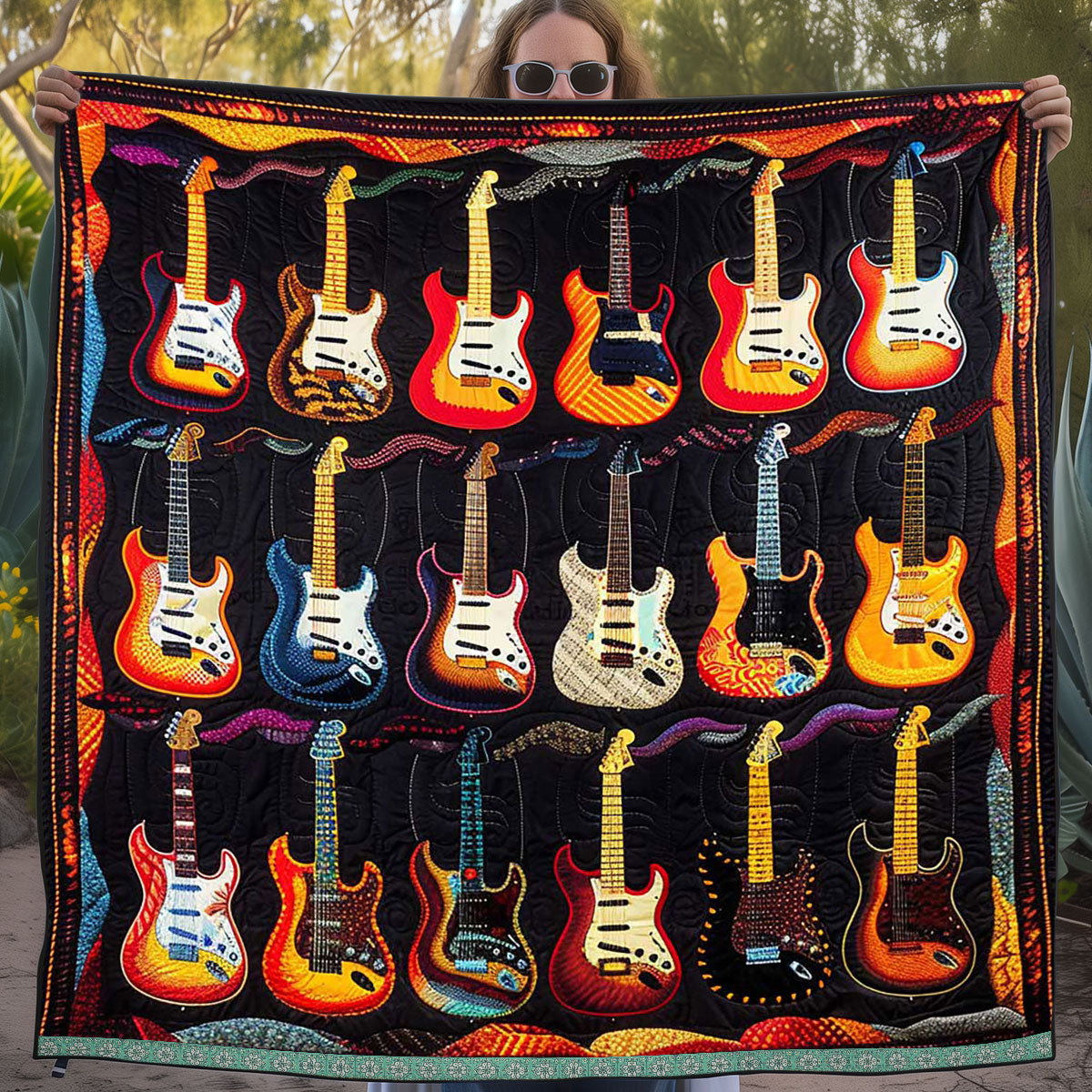 Fiery Guitar WJ2809008CL Quilt