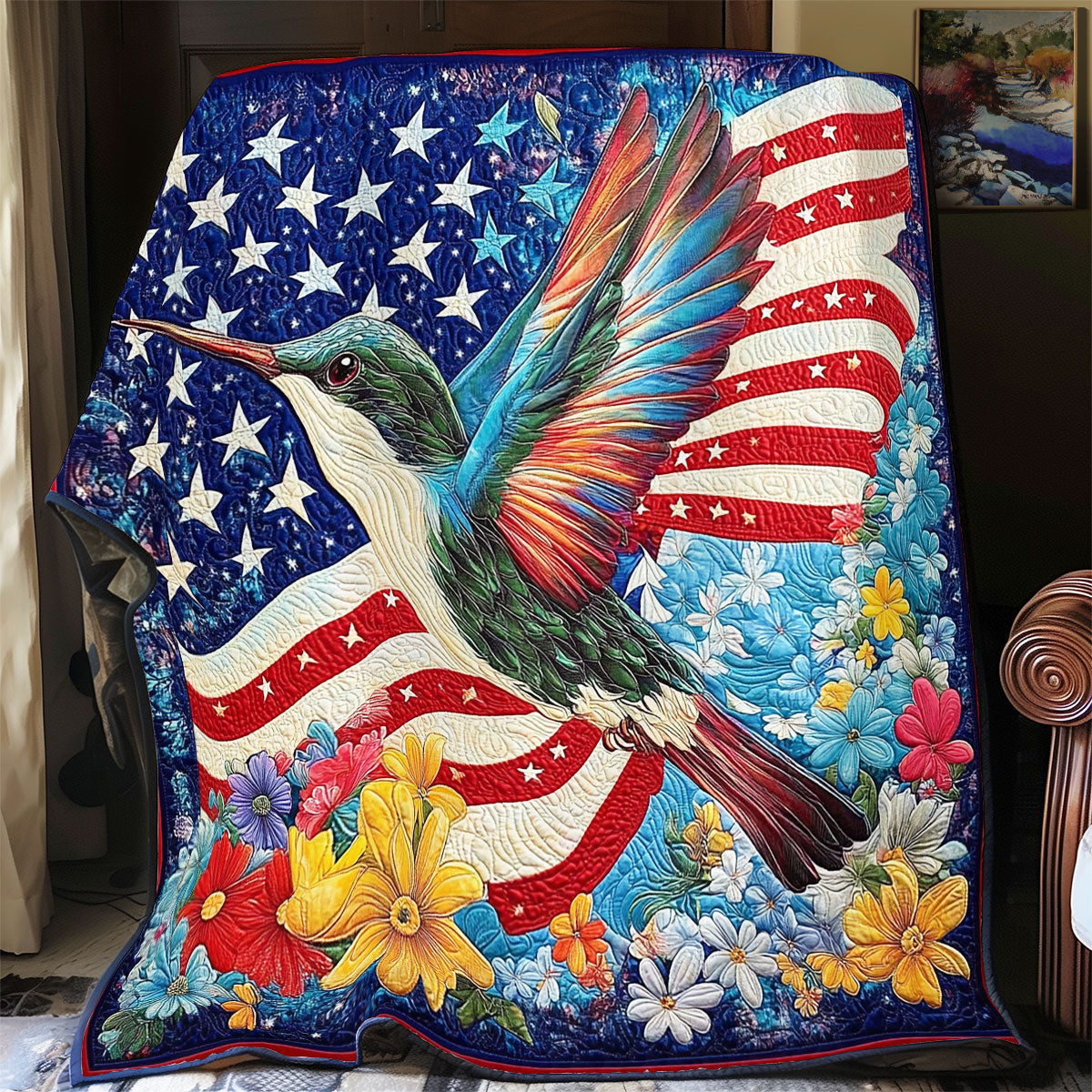 America Hummingbird WY2111030CL Quilt
