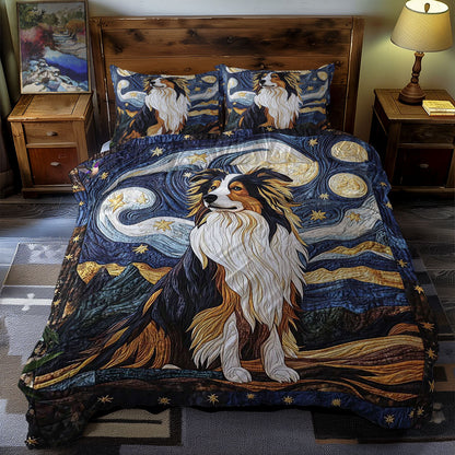 Collies And Starry Nights WN0710076CL Duvet Cover Set