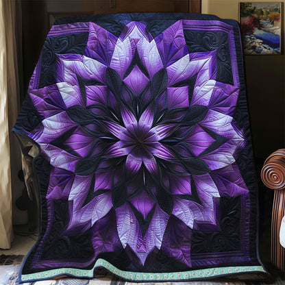 Purple Nebula Flowers WN1309039CL Quilt