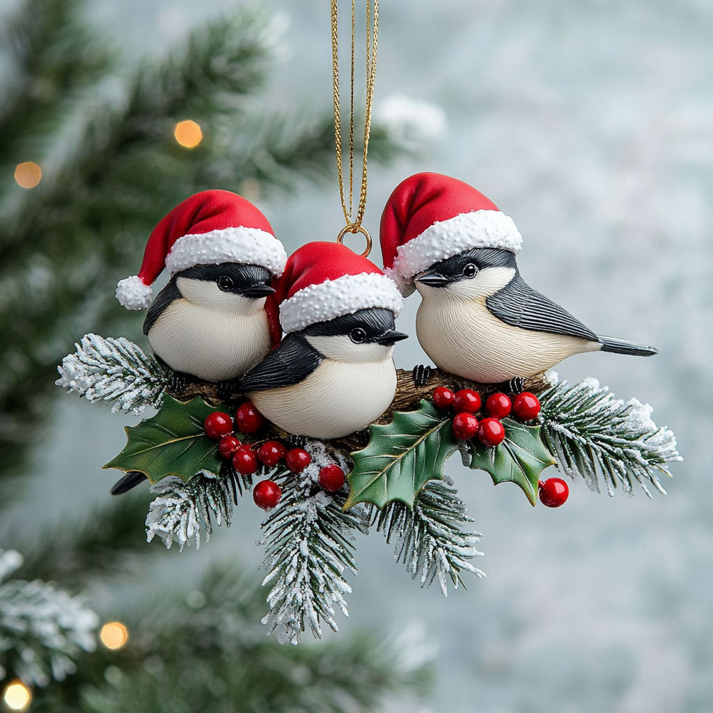 Holly Birds CP1710068CL Christmas Ornament