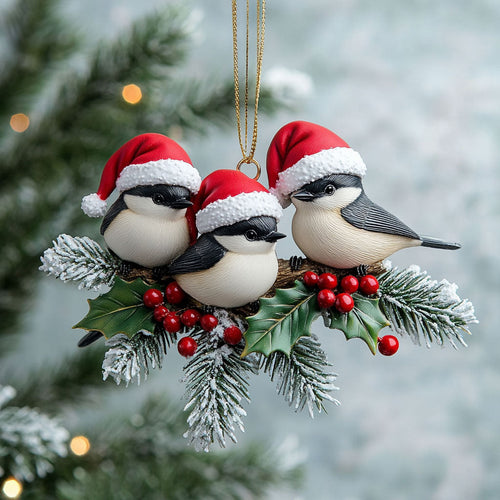 Holly Birds CP1710068CL Christmas Ornament