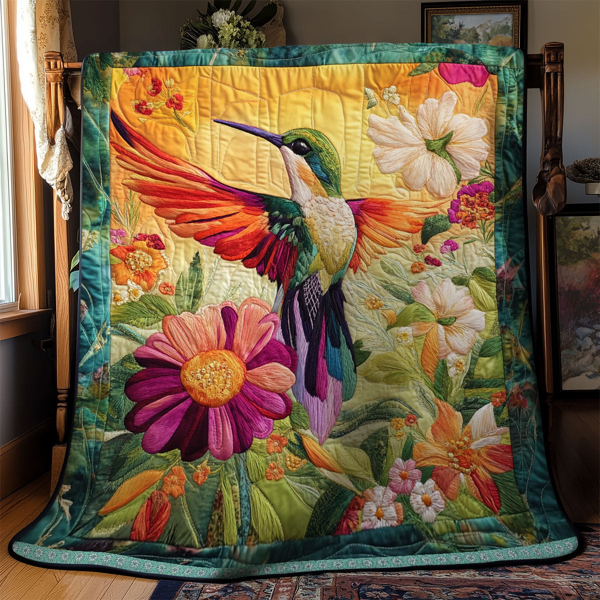 Hummingbird Garden Symphony WN2509003CL Quilt
