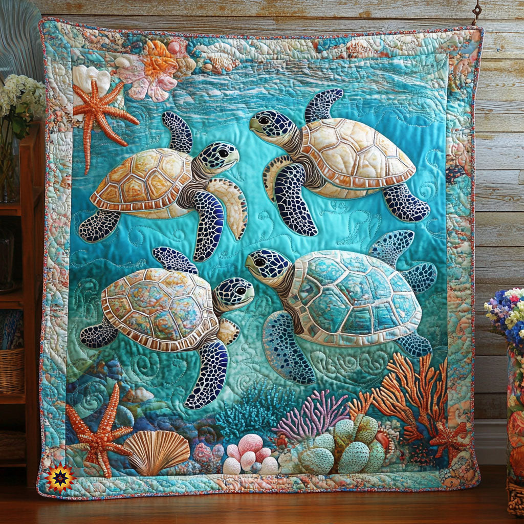 Turtle Under Sea WX1212050CL Quilt