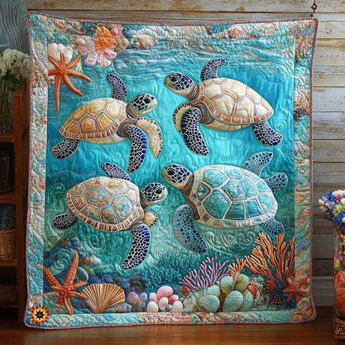 Turtle Under Sea WX1212050CL Quilt