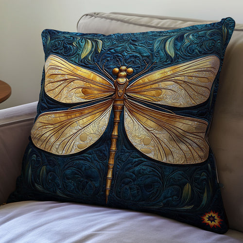 Gold Dragonfly WY0312109CL Quilt Pillow Case