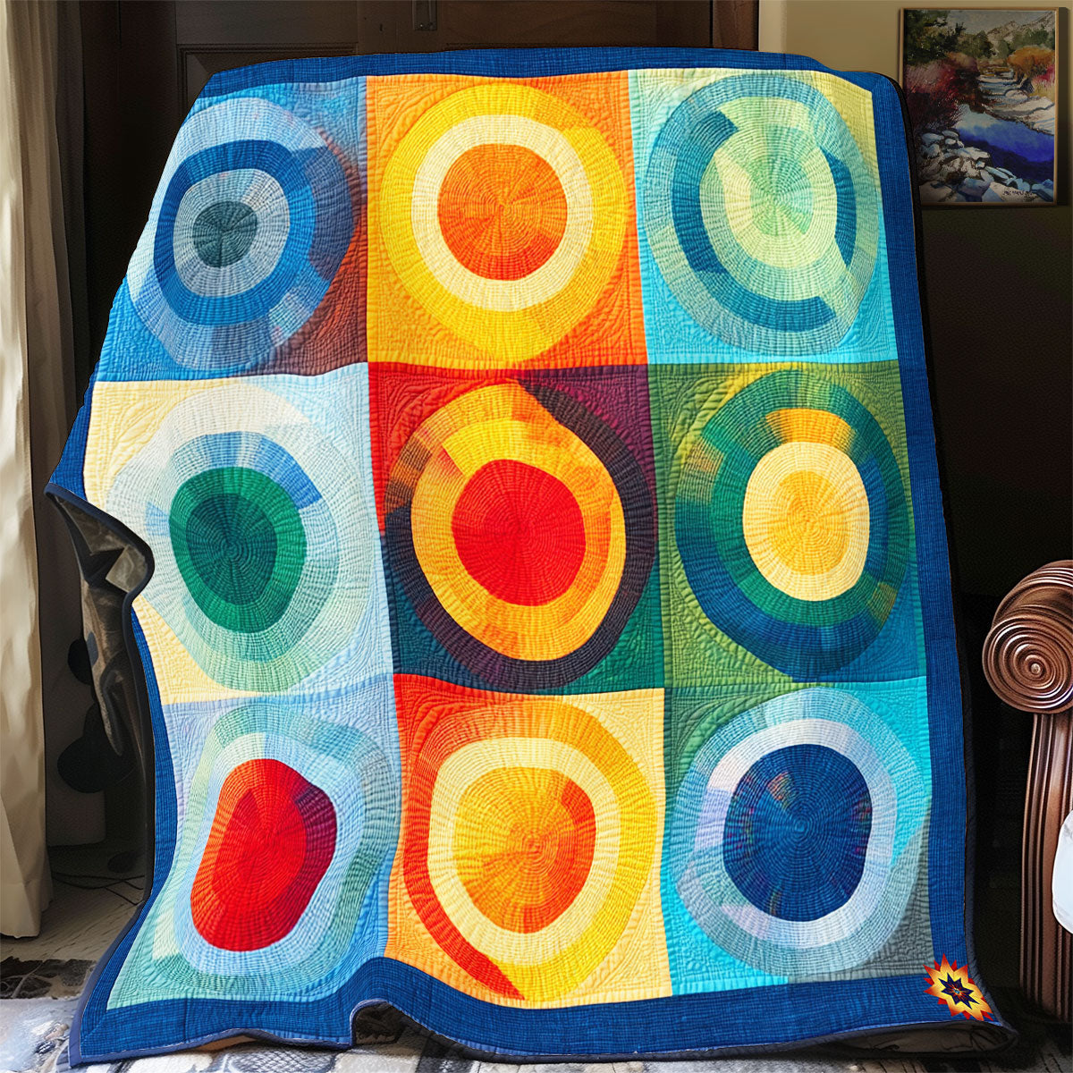 Colorful Circle Abstract WY1311015CL Quilt