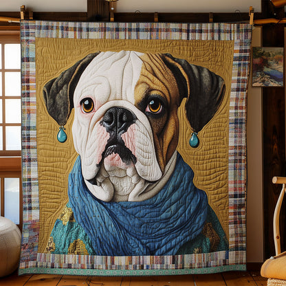 Bulldog Portrait WN2509078CL Quilt