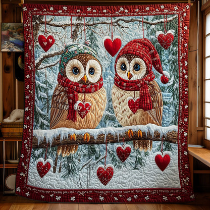 Romantic Couple Owl WY1701055CL Quilt
