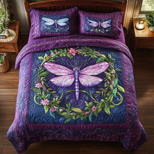 Dragonfly Midnight Bloom YR0901046CL Duvet Cover Set