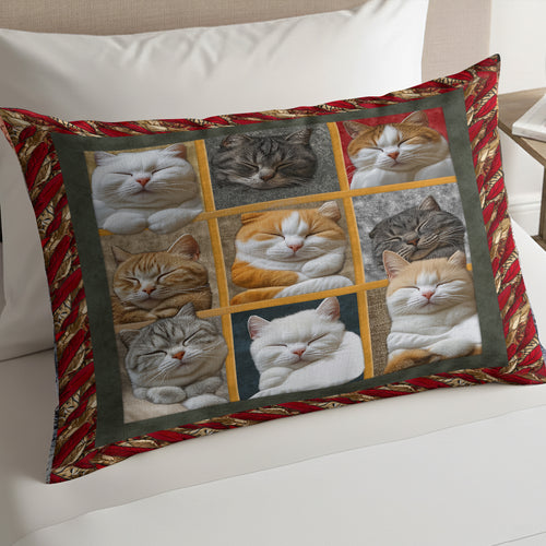 Sleeping Royal Cat WP0608019CL Quilted Bedding Pillow Case
