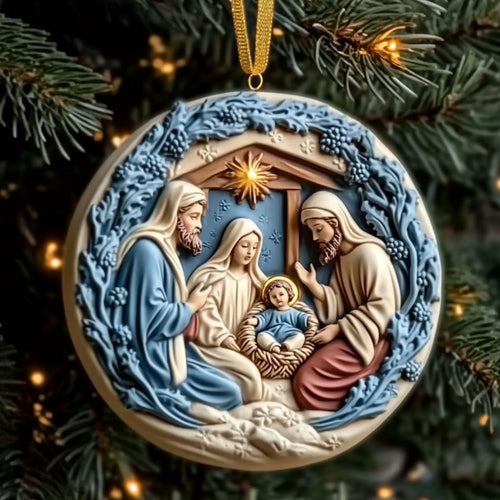 Christian Silent Night WN1610041CL Christmas Ornament