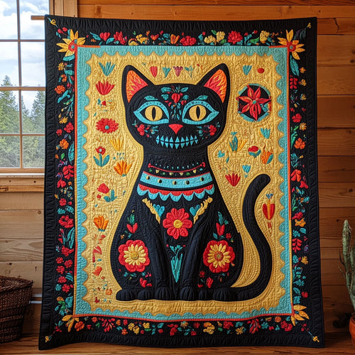 Floral Feline CP1009019CL Quilt