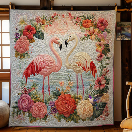 Eternal Love Flamingo Valentine WN1112028CL Quilt