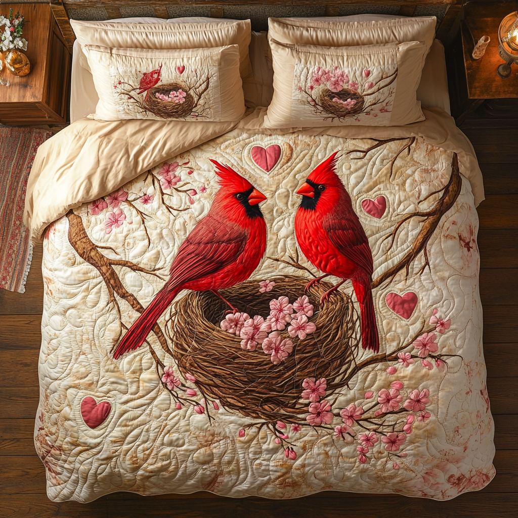 Lovebirds in Bloom YR0401026CL Duvet Cover Set