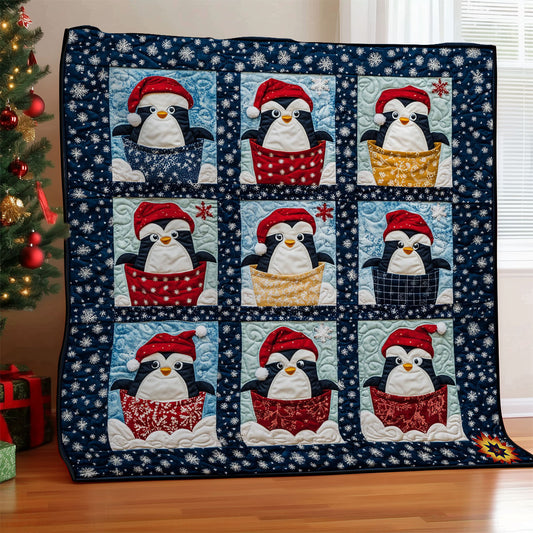 Penguins In The Bucket WY2311008CL Quilt