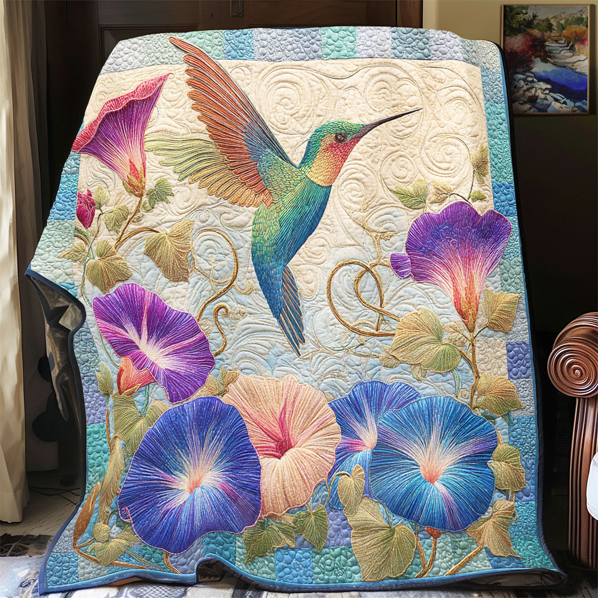 Blooming Hummingbird CW2708075CL Quilt