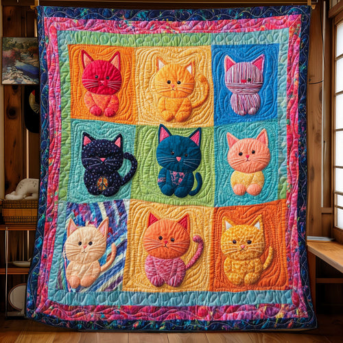 Cute Cat Play Yarn YR0711026CL Quilt