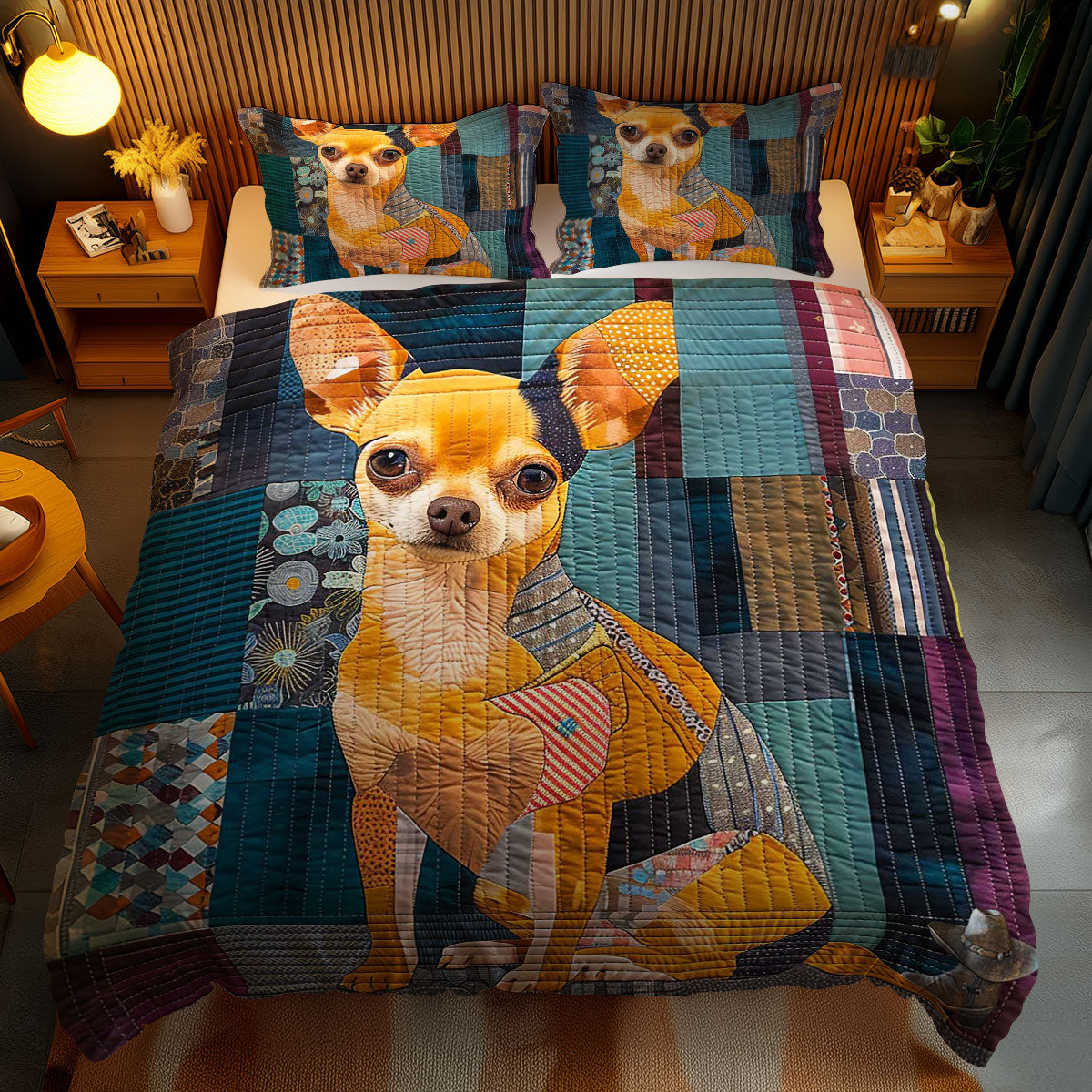 Playful Chihuahua WN1510044CL Duvet Cover Set