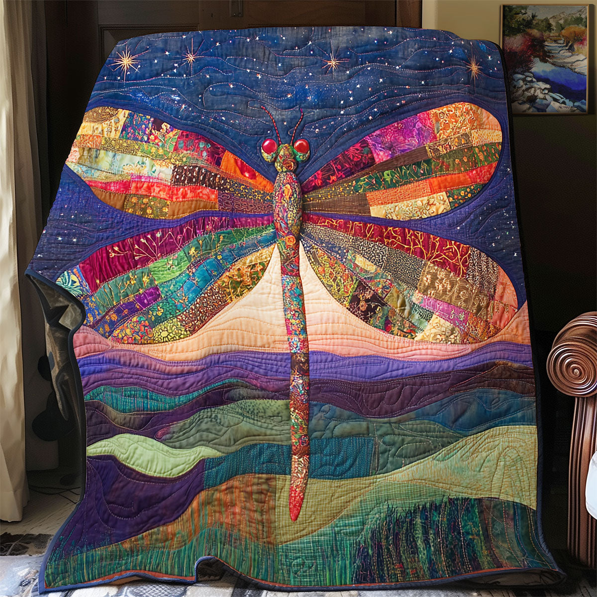 Dragonfly Night WX3012015CL Quilt
