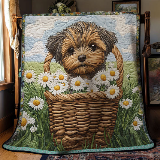 Yorkshire Terrier Flower WT1701004CL Quilt