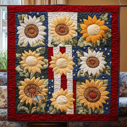 Patriotic Sunflower WP2412029CL Quilt