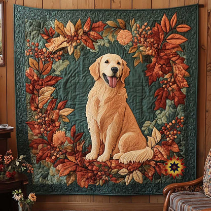 Golden Retriever Autumn Bliss WN2810001CL Quilt