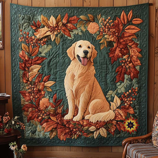 Golden Retriever Autumn Bliss WN2810001CL Quilt
