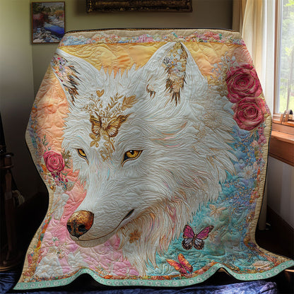 Wolf White Flower WT1701002CL Quilt