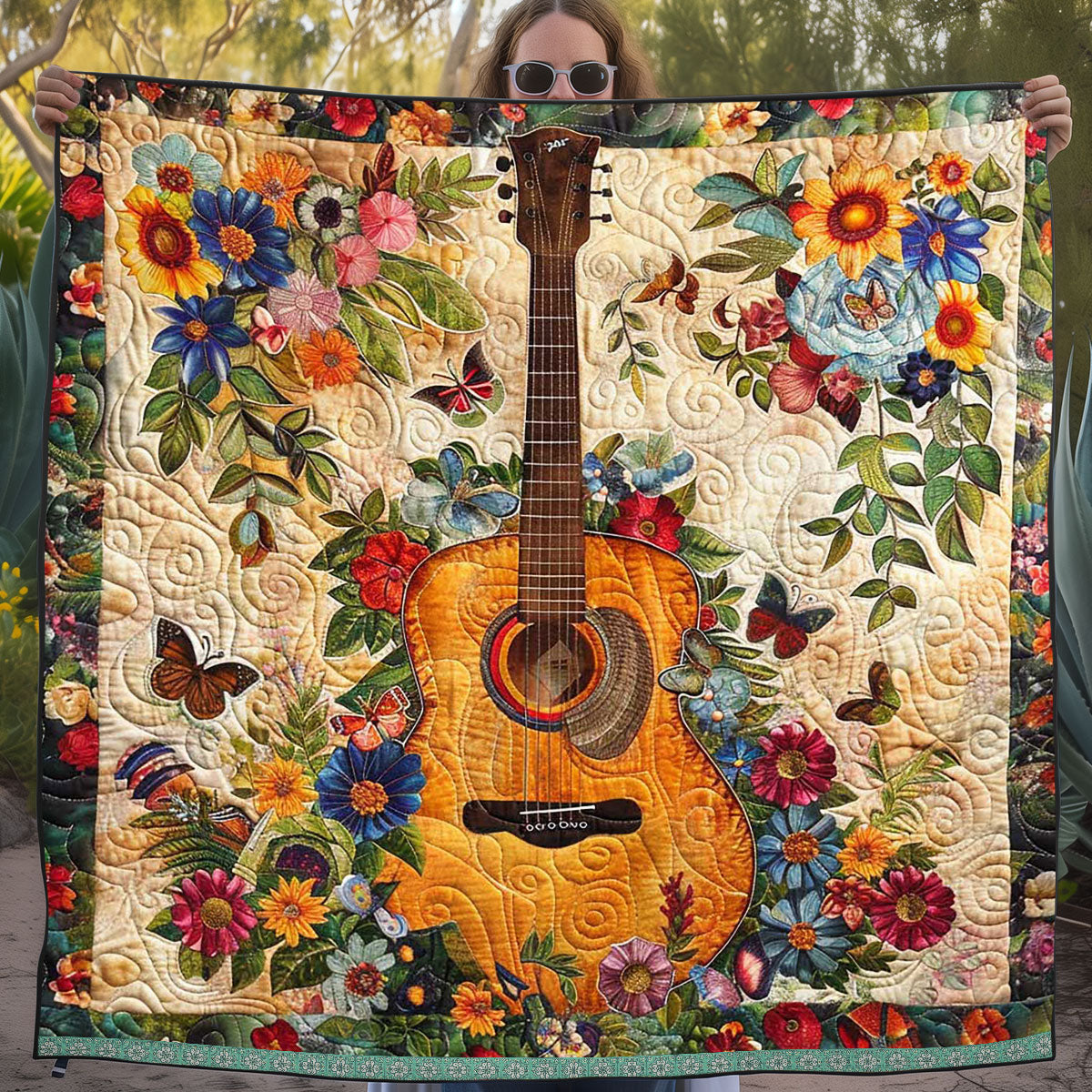 Flower Guitar WJ1109003CL Quilt