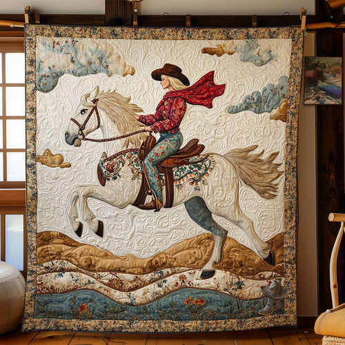 Cowgirl’s Christmas Horse WN2911040CL Quilt