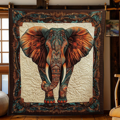 Mystic Patchwork Elephant WY0201039CL Quilt