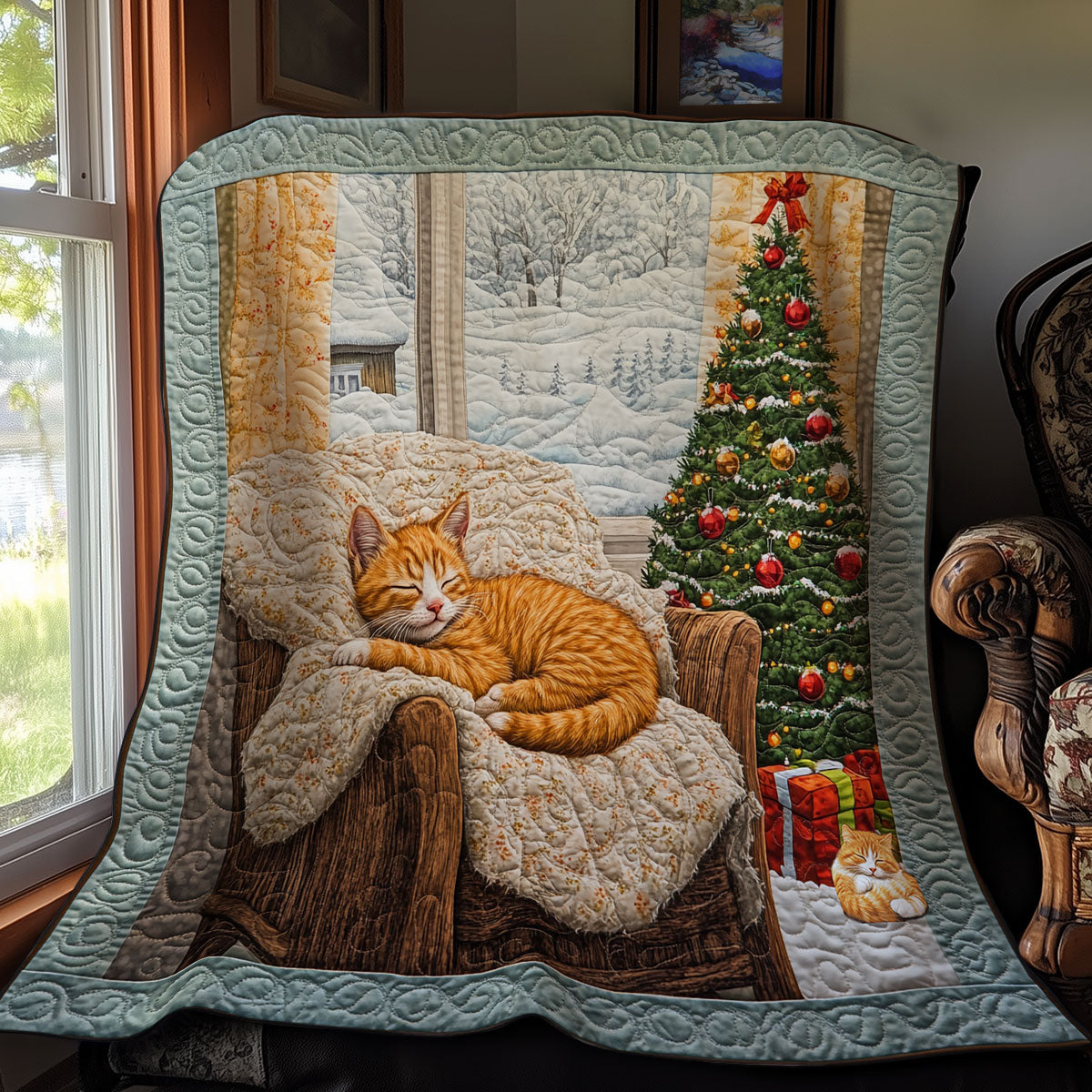 Cozy Sleeping Cat WY1311008CL Quilt