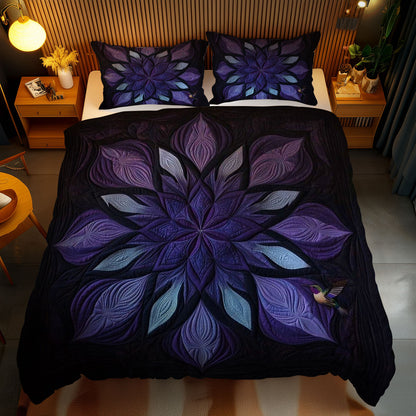 Native Purple Flower WN1010146CL Duvet Cover Set