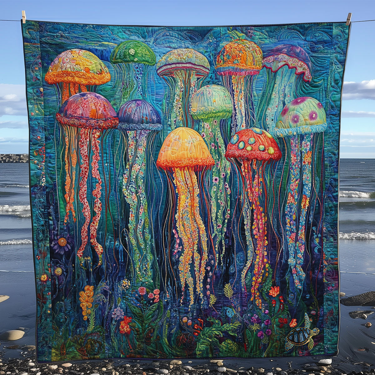 Rainbow Jellyfish WY1211027CL Quilt