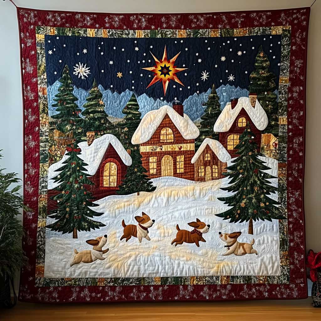 Dog Starry Night WN0710056CL Quilt